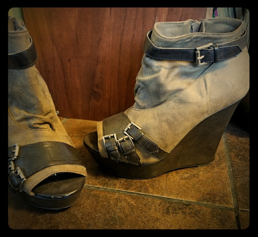 Tan booties